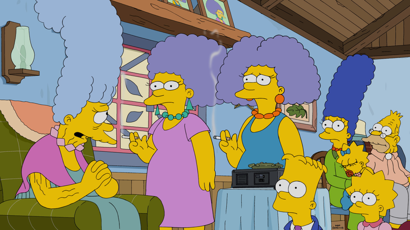 Illustration for article titled Patty, Selma, Maggie, a squirrel—The Simpsons shrugs and says “good enough”